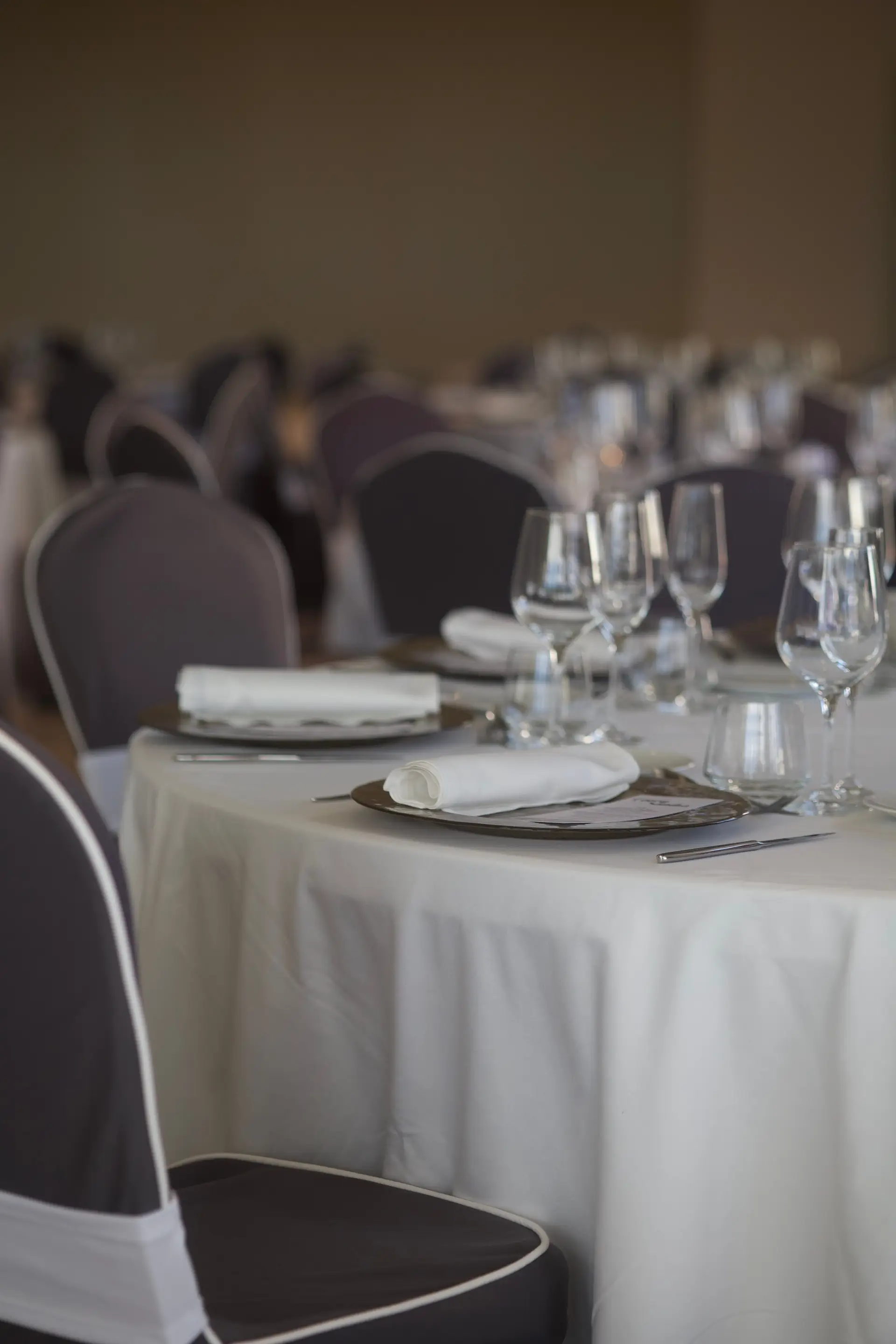 Elegant banquet hall setup