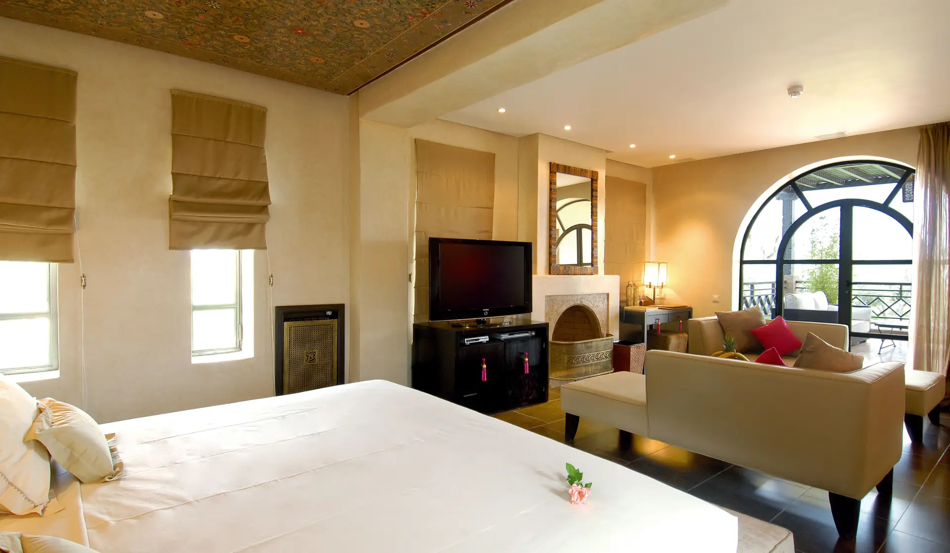 Spacious modern suite living area