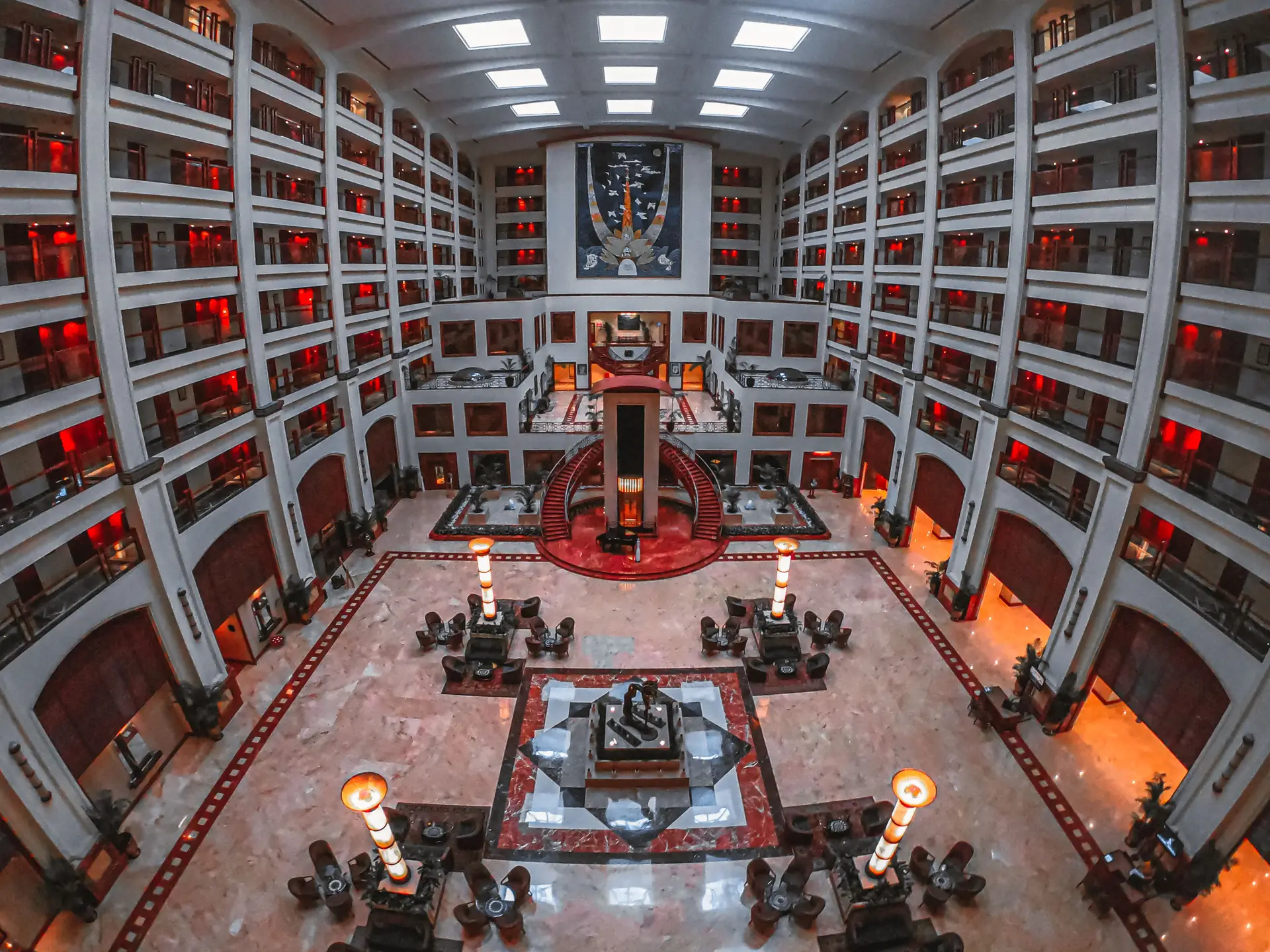 Elegant symmetrical architecture