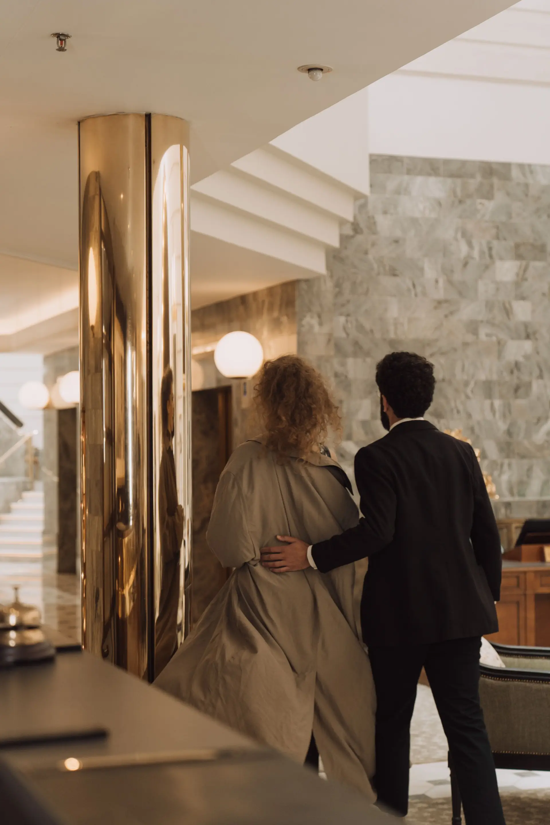 Luxury hotel lobby entrance