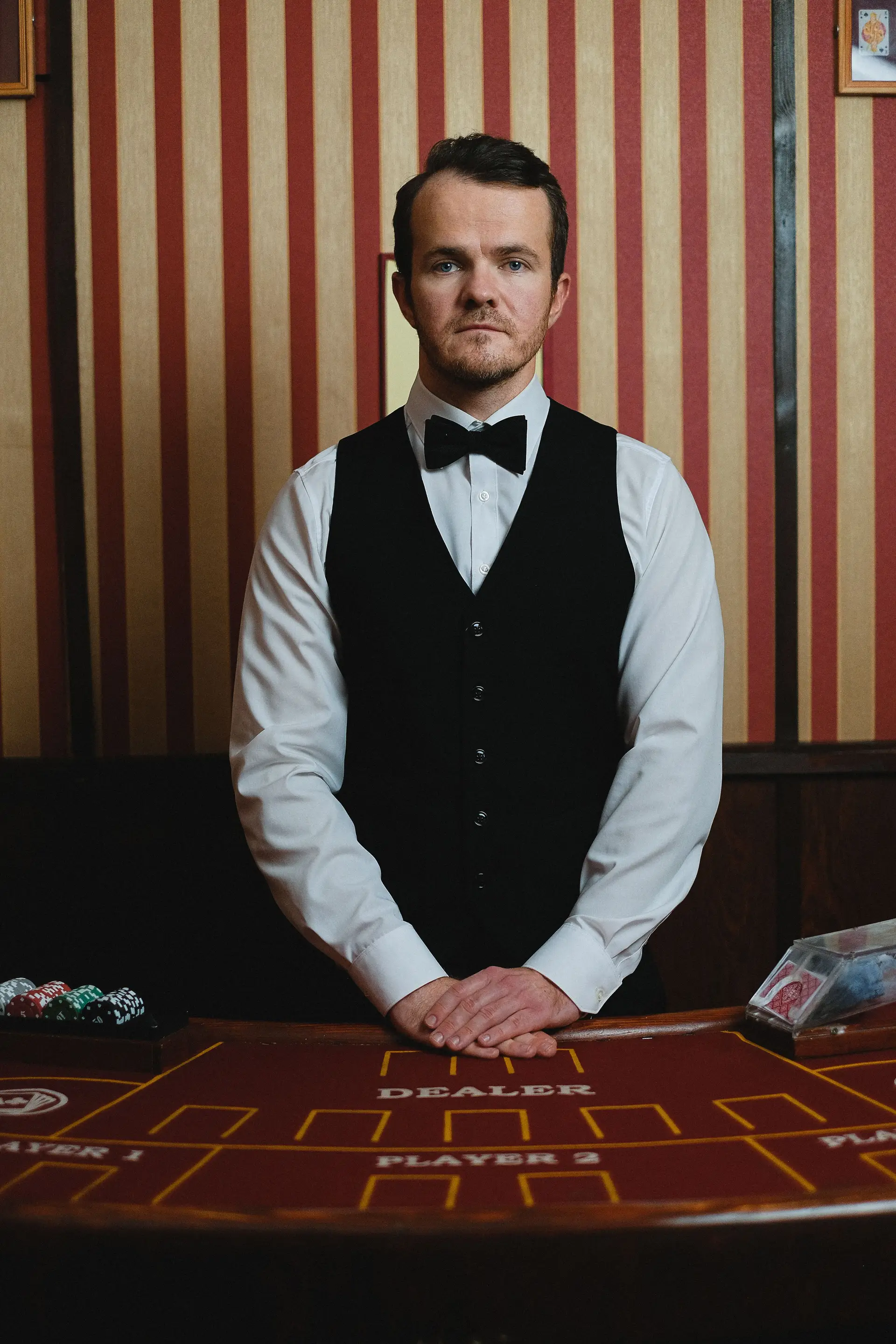 Croupier managing the game flow